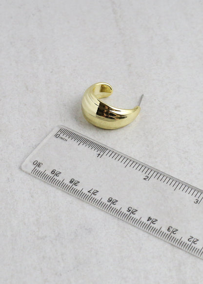 Thick Half Hoop Earrings