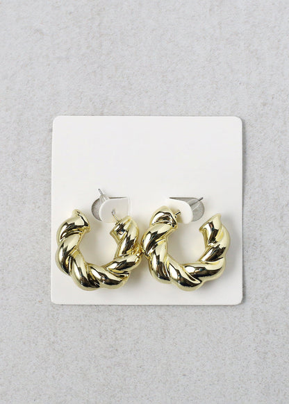 Twisted Open Hoop Earring