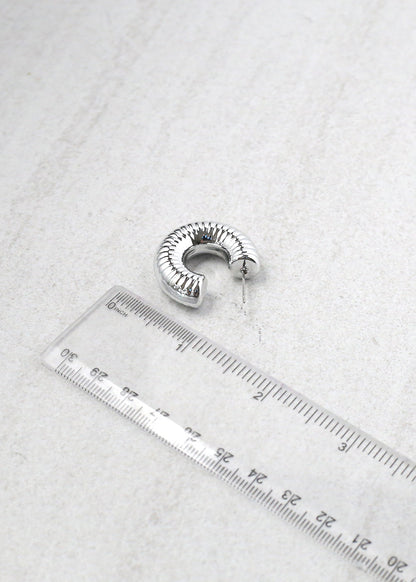 Thick Hoop Stud Earring