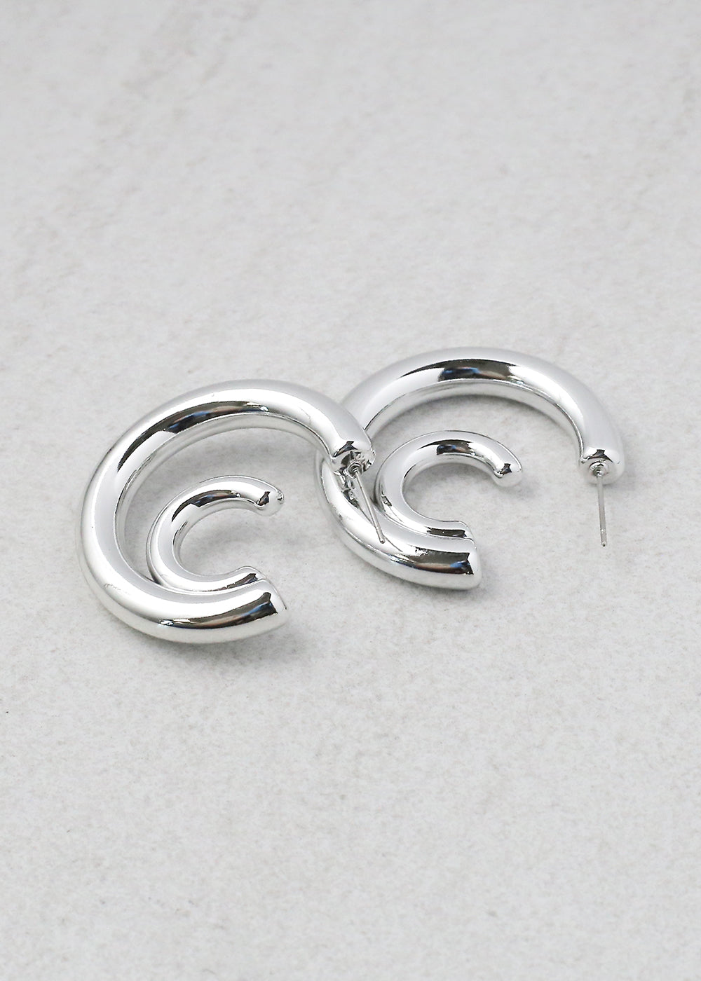Double Crescent Hoop Earring