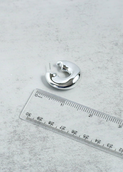 Open Wavy Hoop Earring