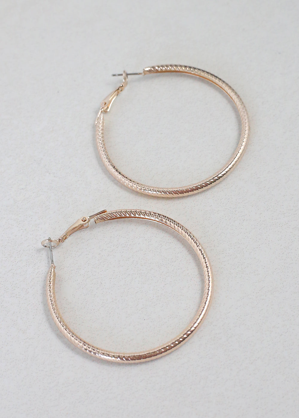 Textured Gold Hoop Earrings