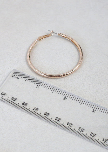 Textured Gold Hoop Earrings