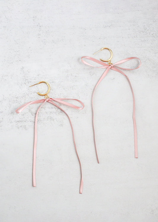 Satin Bow Statement Earrings