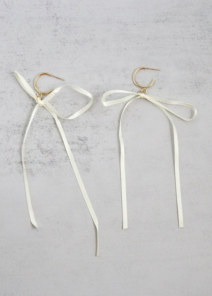 Satin Bow Statement Earrings