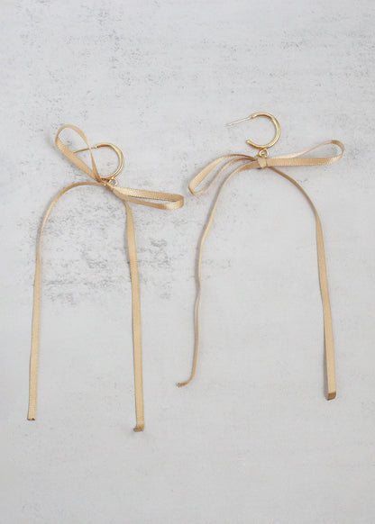 Satin Bow Statement Earrings