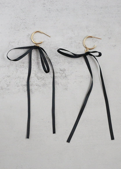 Satin Bow Statement Earrings
