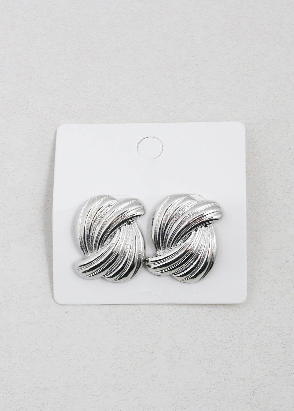 Ribbed Twisted Knot Earrings