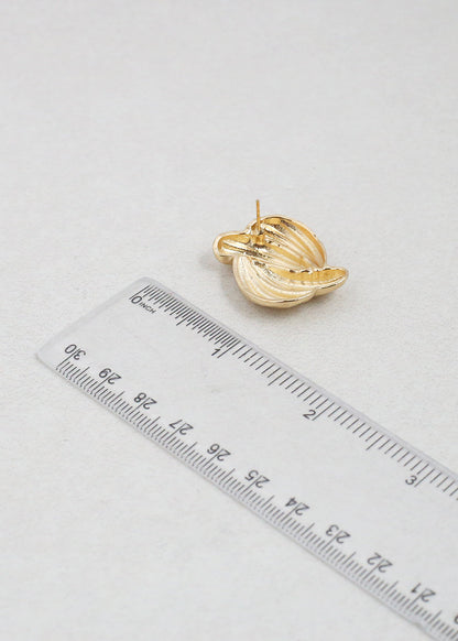 Ribbed Twisted Knot Earrings