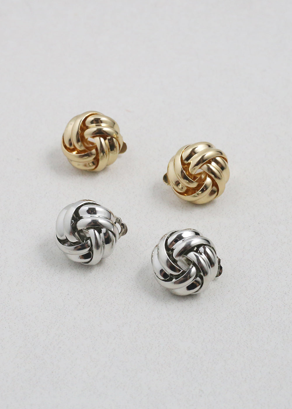 Knot Stud Clip-On Earrings