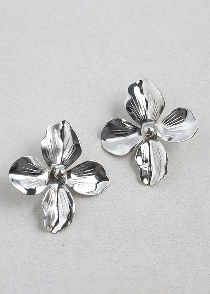 Elegant Floral Clip-On Earrings