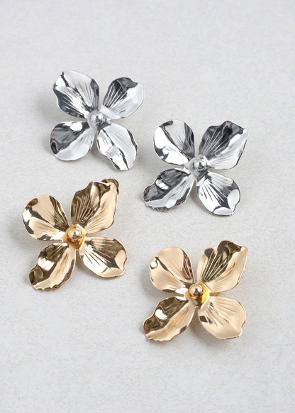 Elegant Floral Clip-On Earrings