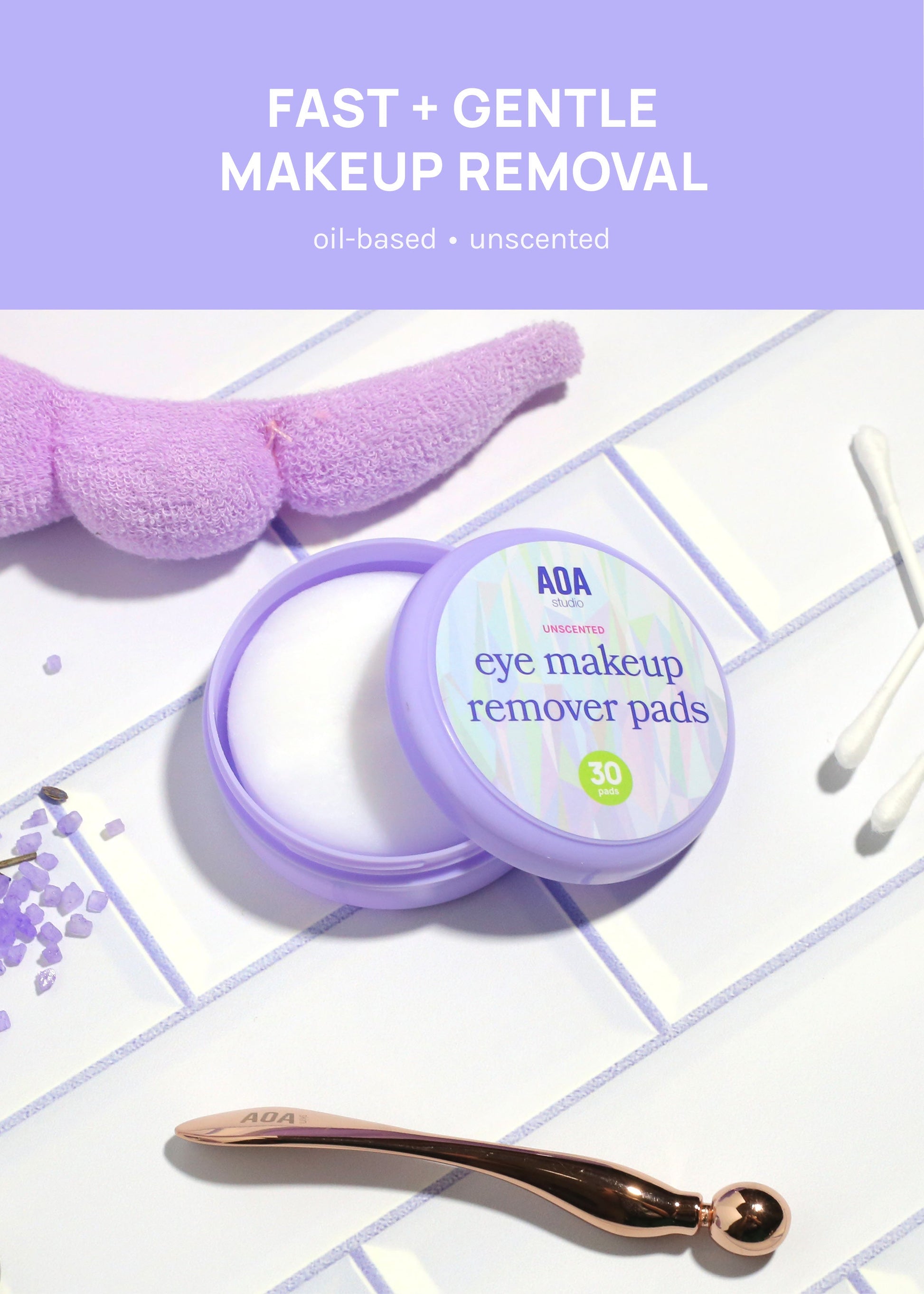 AOA Eye Makeup Remover Pads – Unscented