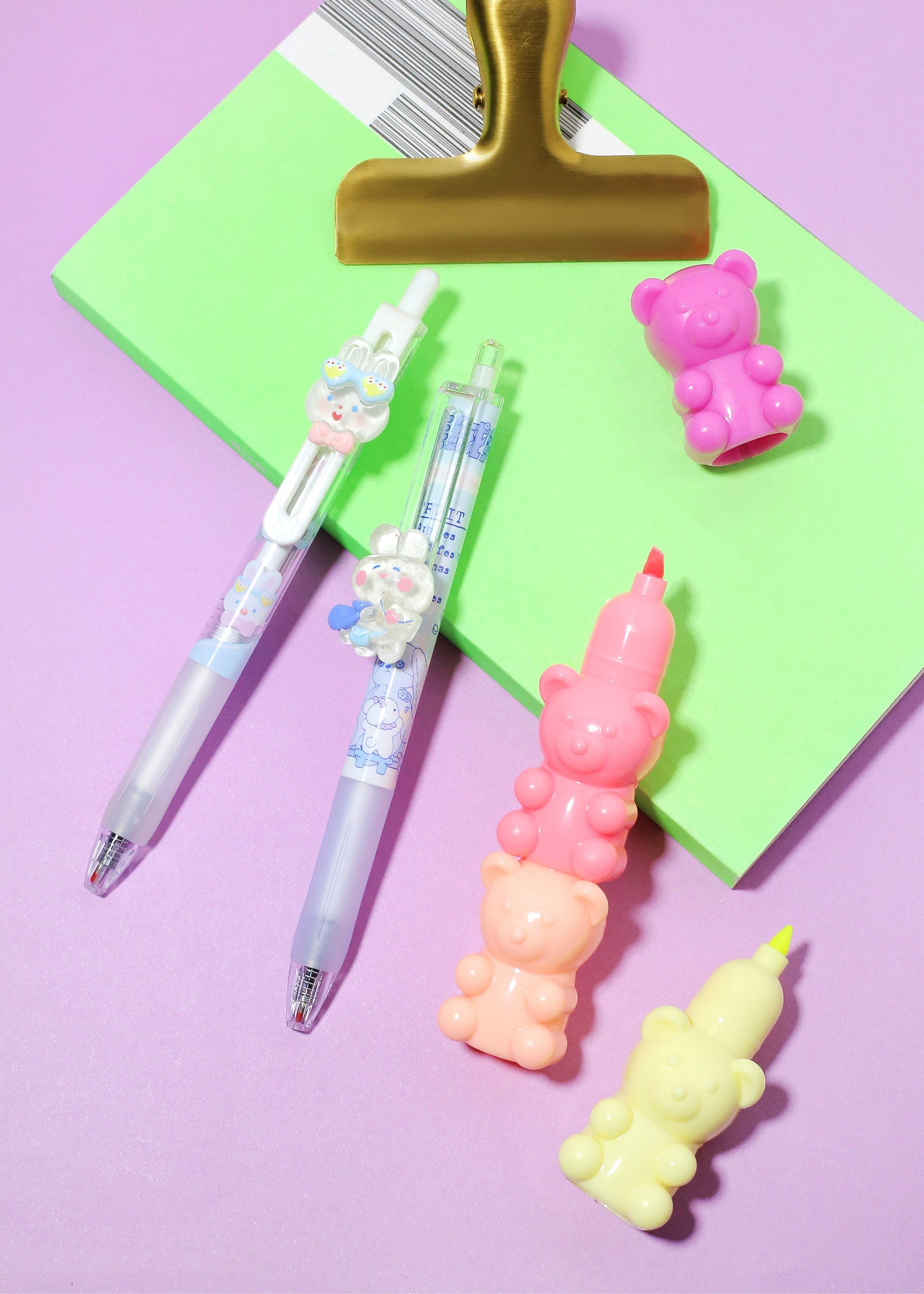 Official Key Items Bear + Bunny Fine Tip Pens