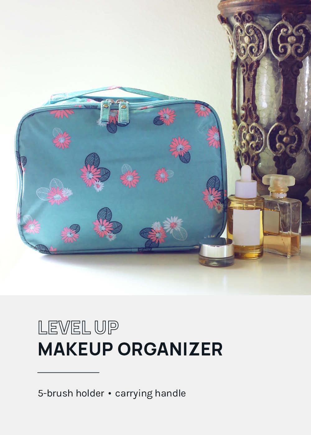 a2o Lab Floral Travel Vanity Case