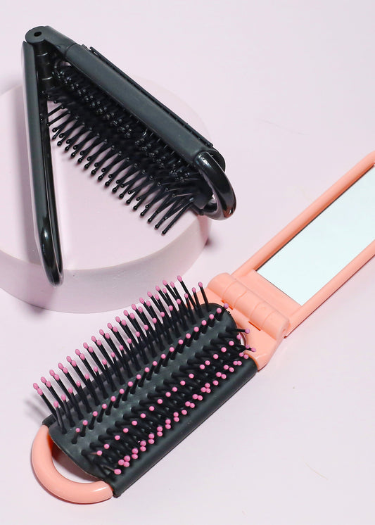 AOA Foldable Travel Hairbrush + Mirror