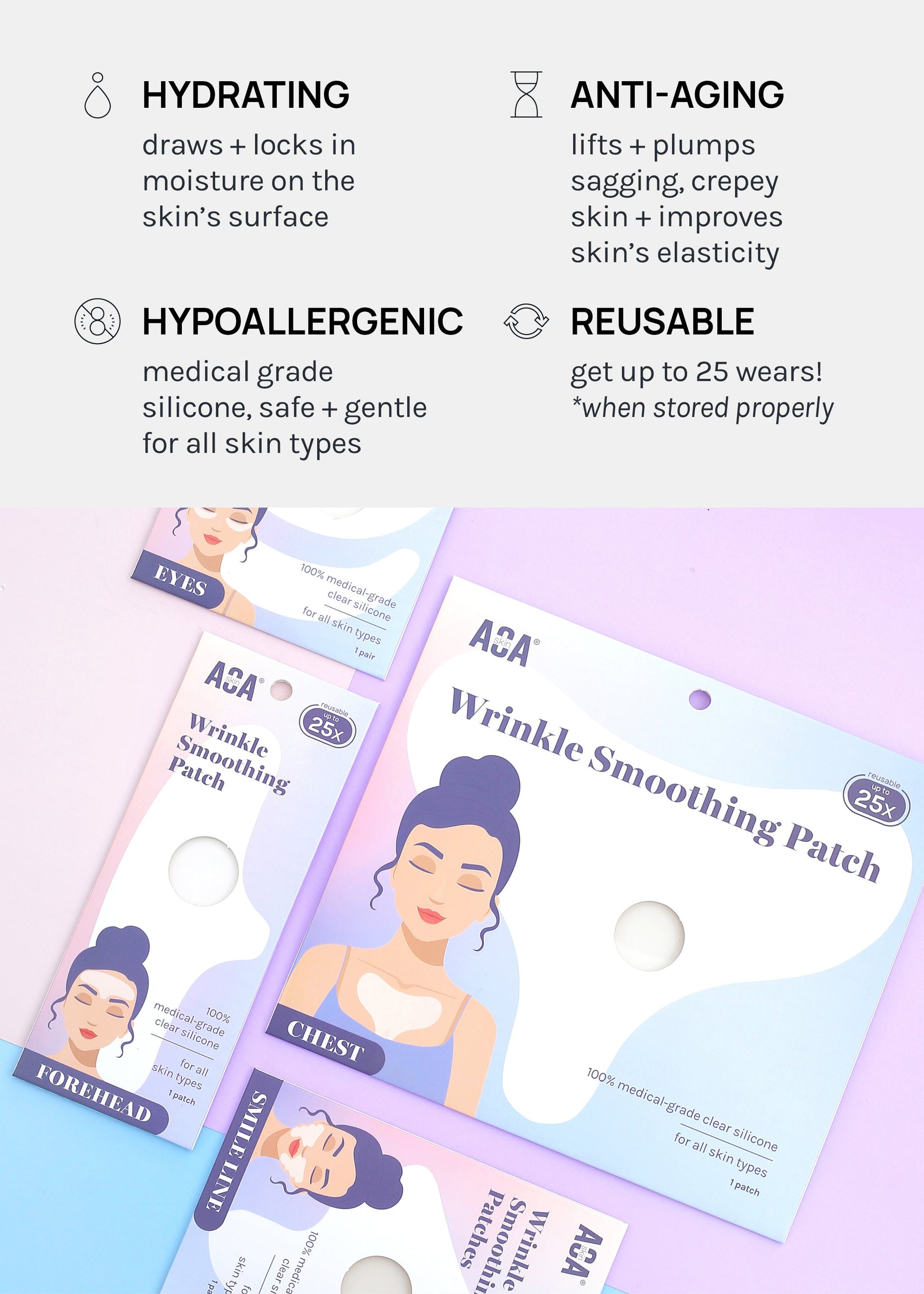 AOA Skin Wrinkle Smoothing Patch – Forehead