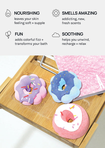 AOA Donut Bath Bomb- Freshly Baked