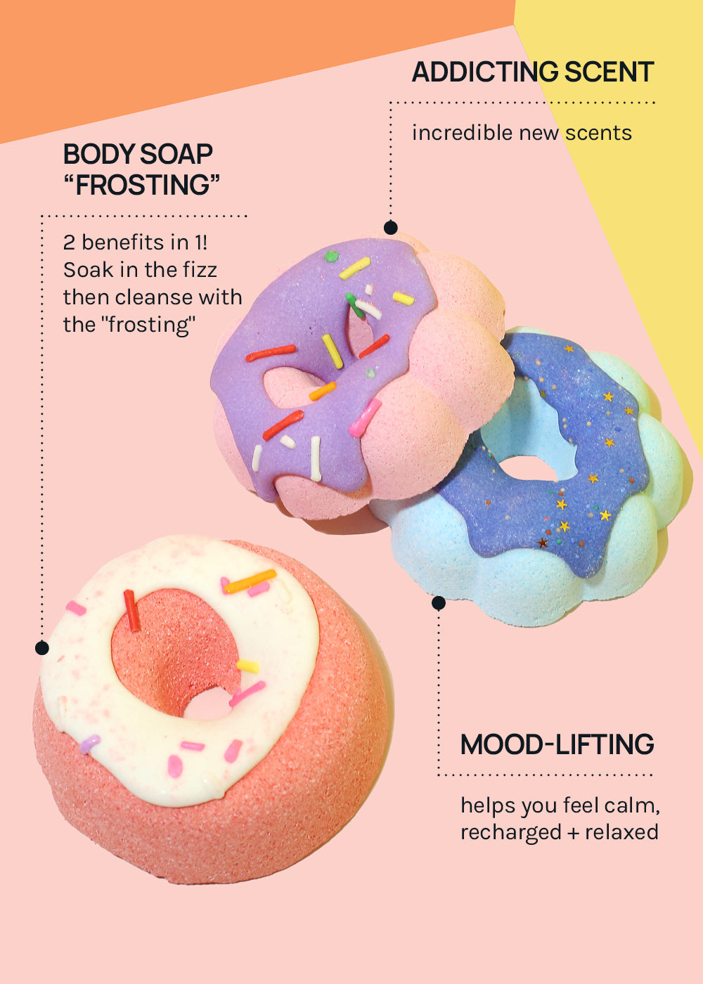 AOA Donut Bath Bomb- Freshly Baked