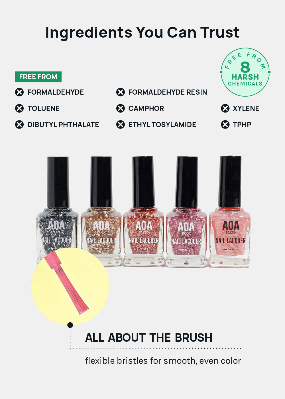 AOA Nail Lacquer – Glitters