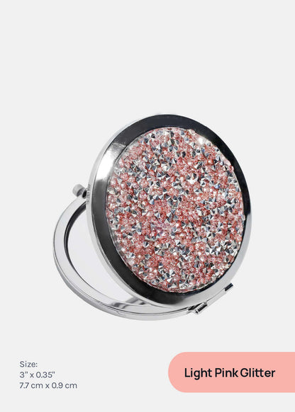 AOA A+ Magnifying Double-Sided Compact Mirror - Glitter