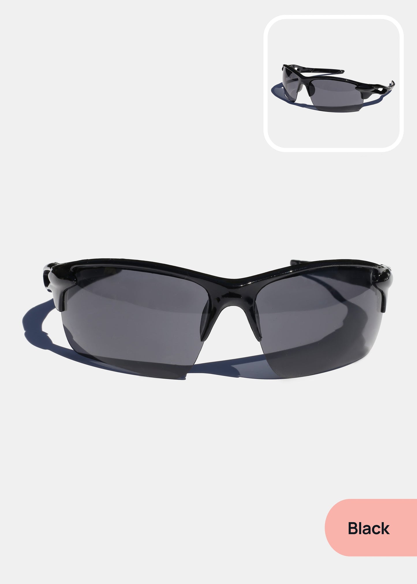 Sporty Semi-Rimless Glasses