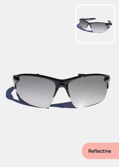 Sporty Semi-Rimless Glasses