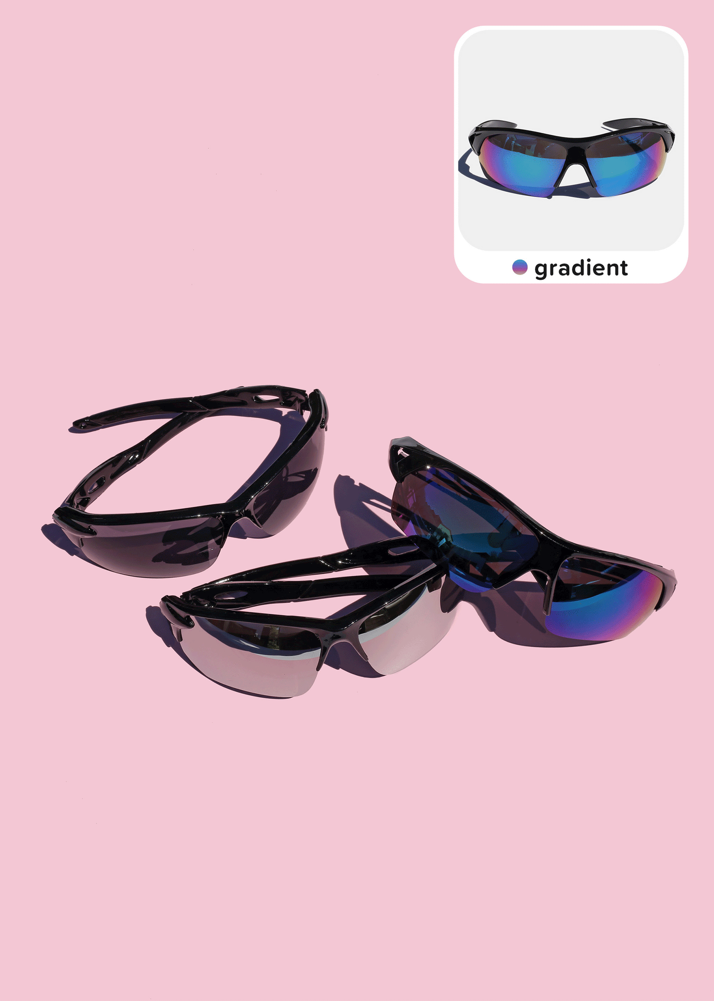 Sporty Semi-Rimless Glasses