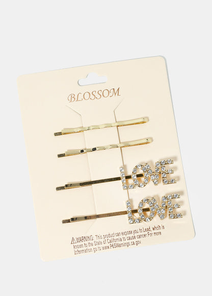 Love Hair Clip Set
