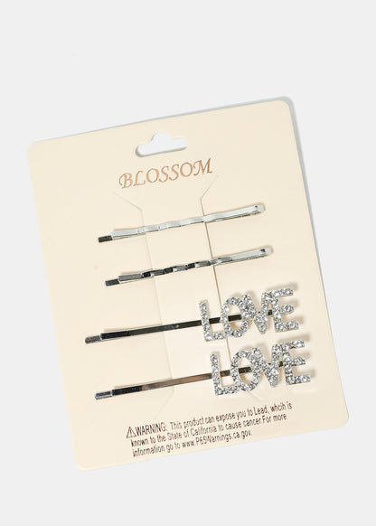 Love Hair Clip Set