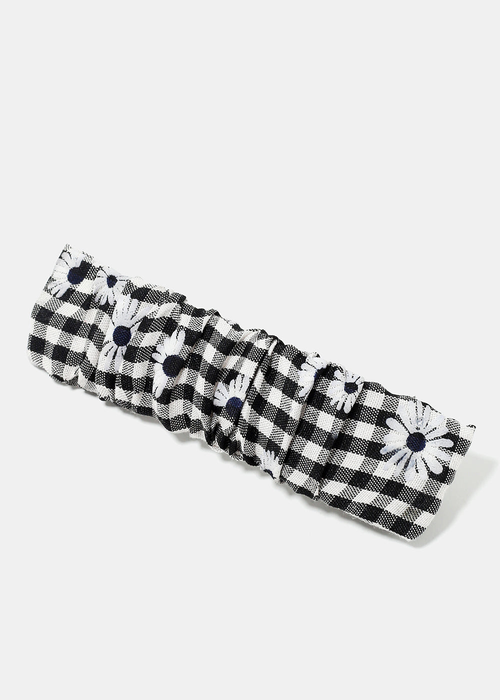 Plaid & Flower Print Hair Pin