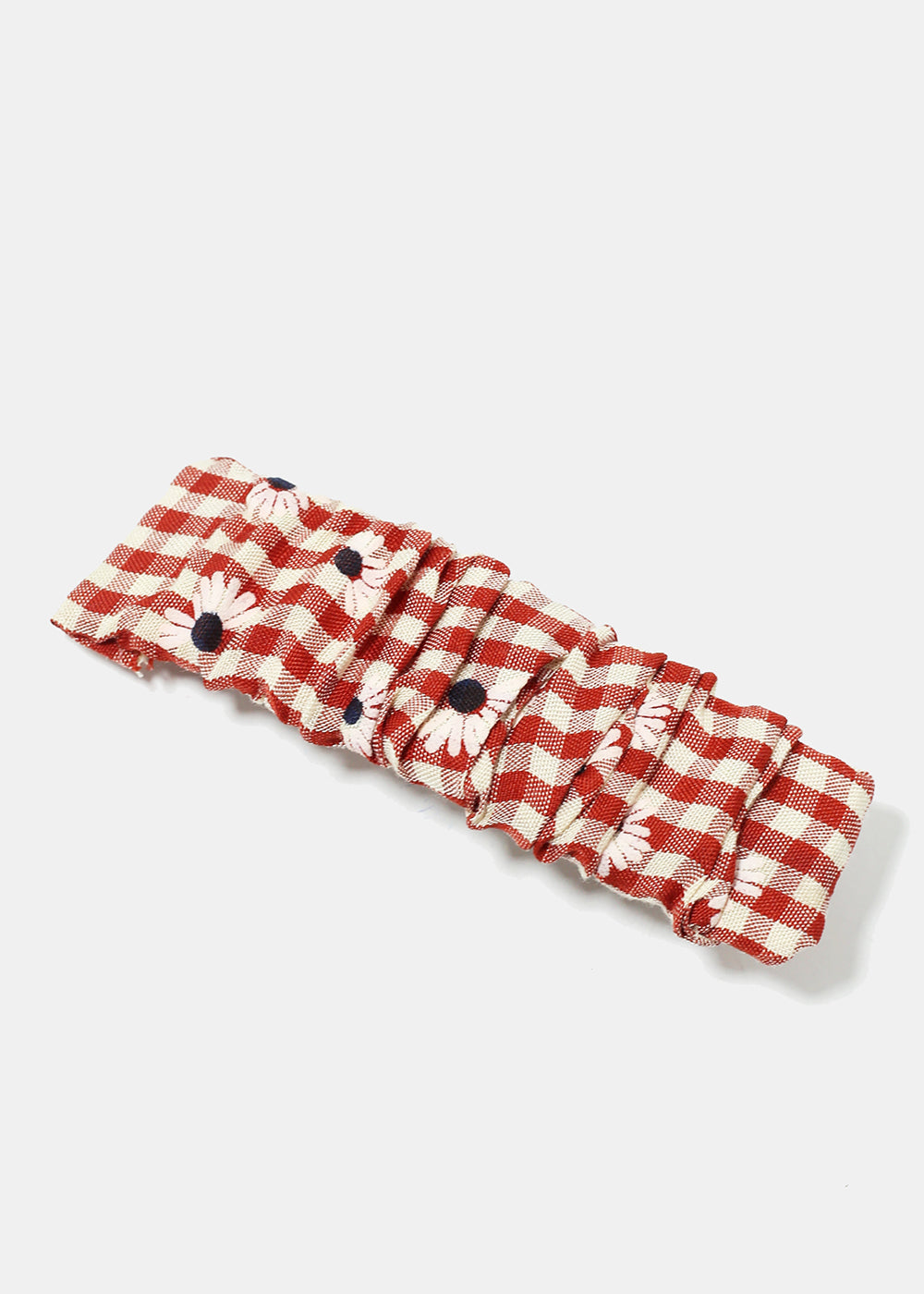 Plaid & Flower Print Hair Pin