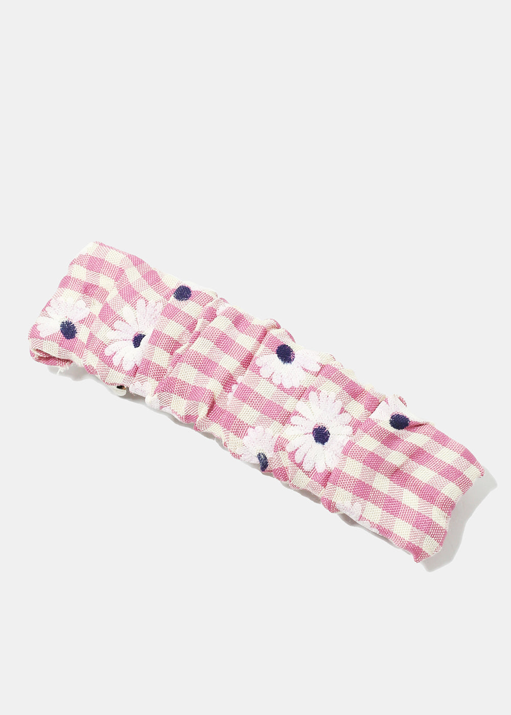 Plaid & Flower Print Hair Pin