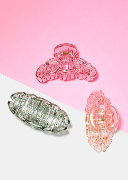Transparent Linked Circle Jaw Clip