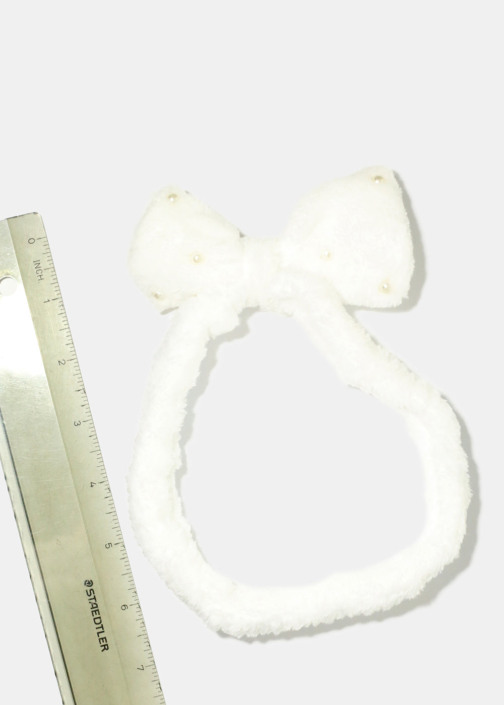 Small Bow & Pearls Spa Headband