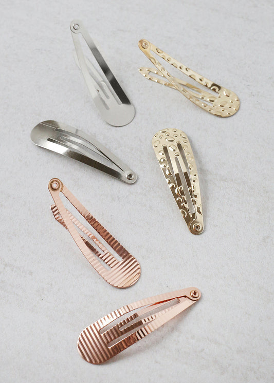 3 Sets Assorted Snap Hair Clips