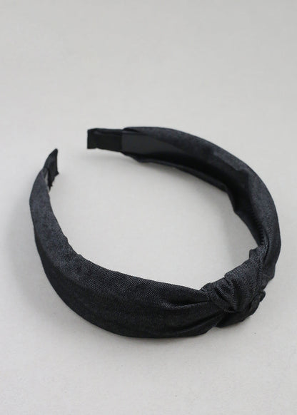 Denim Top Knot Headband