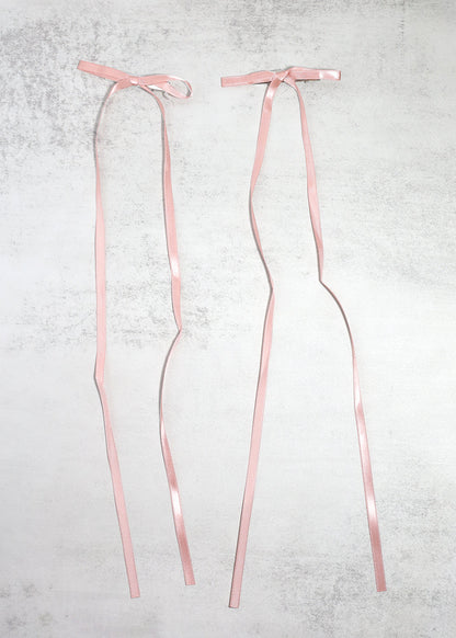 2 PC Long Thin Bow Hairclips