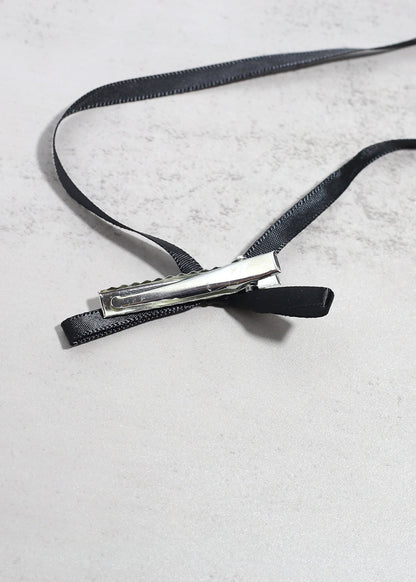 2 PC Long Thin Bow Hairclips
