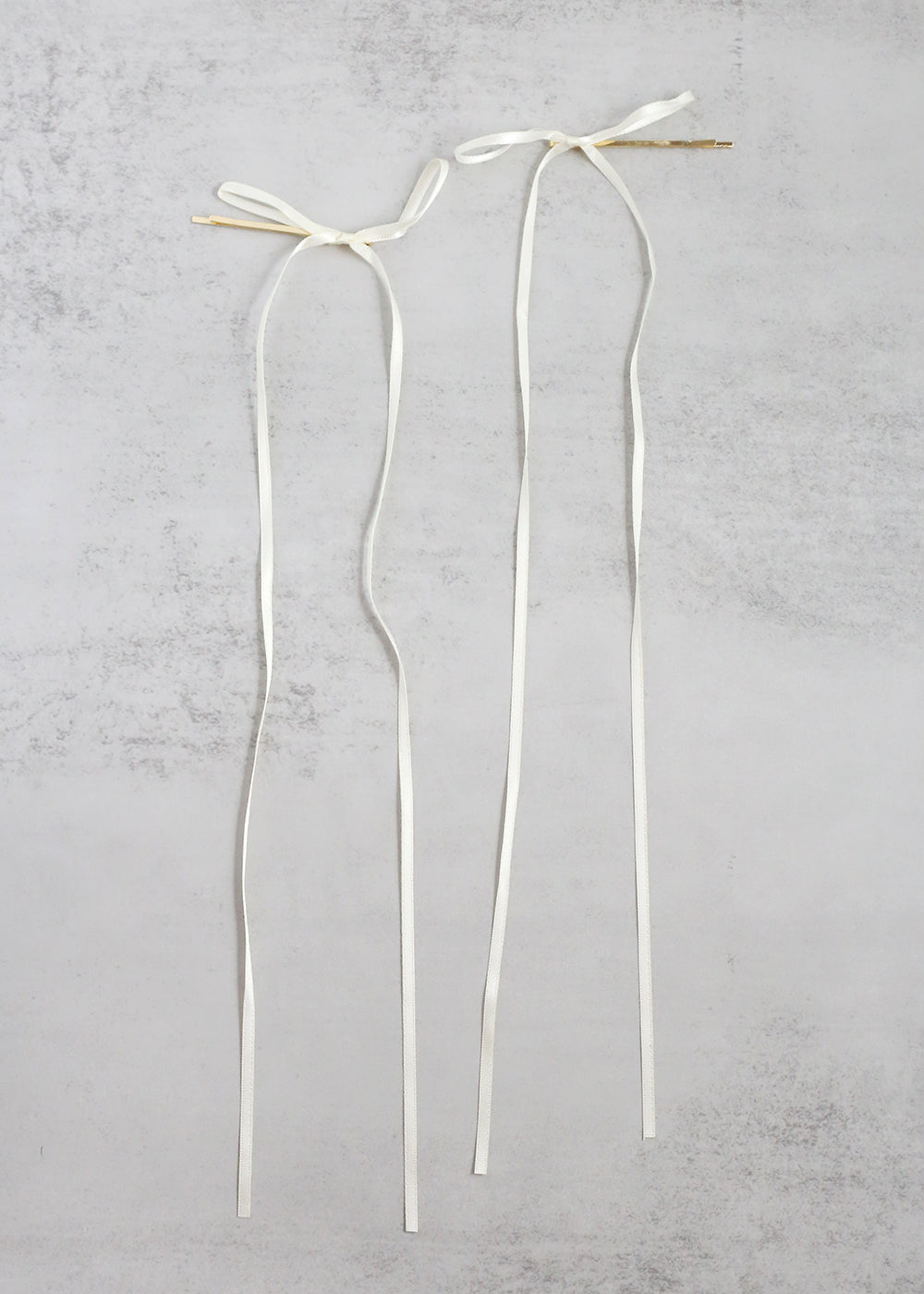 Cute 2 PC Thin Hair Bow Pins