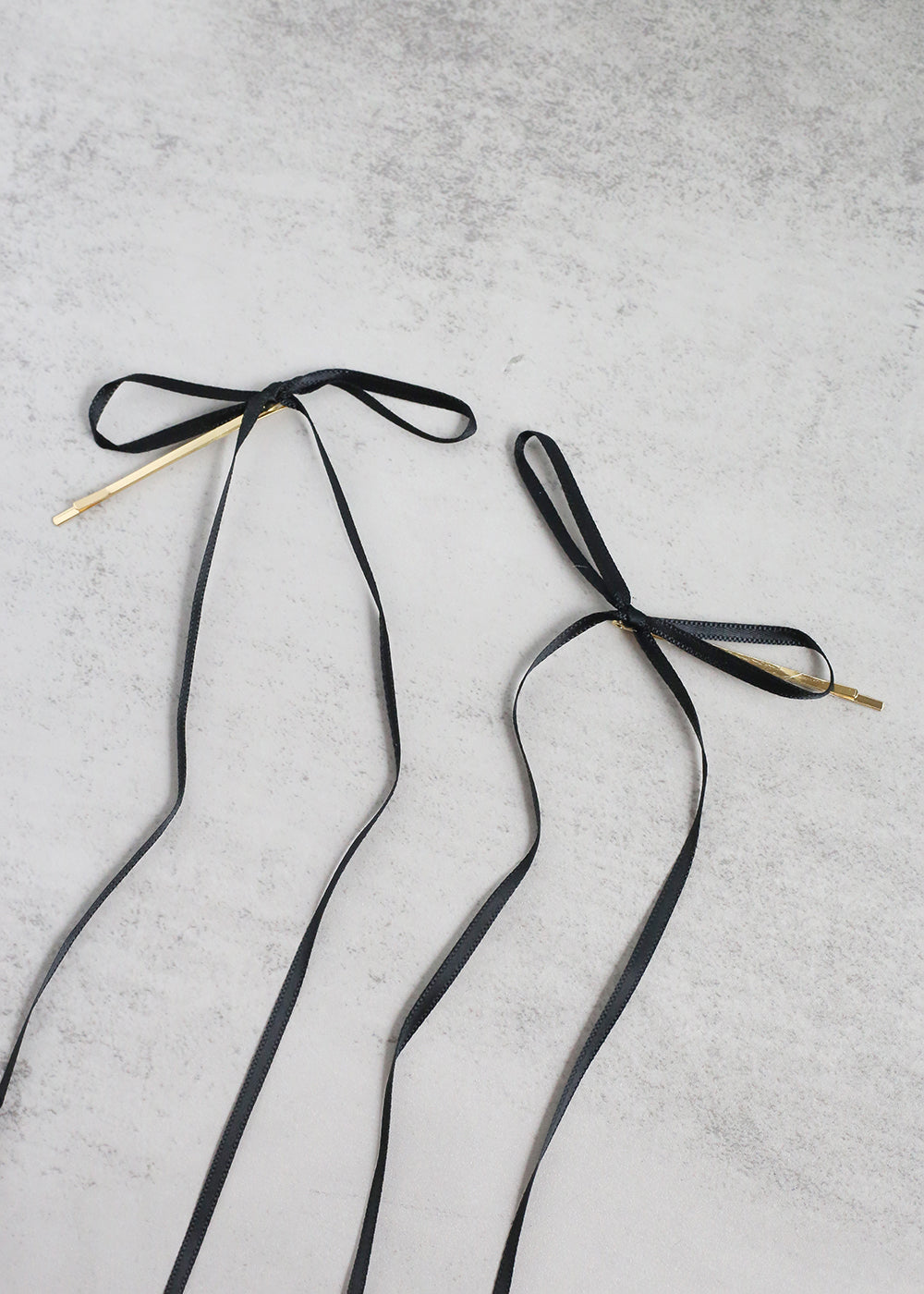 Cute 2 PC Thin Hair Bow Pins
