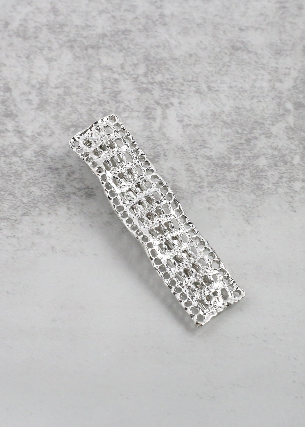 Textured Wavy Rectangular Hair Clip