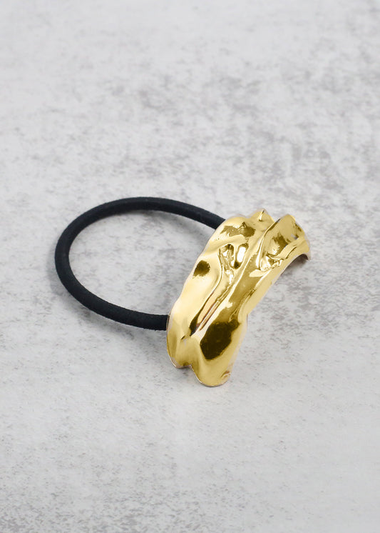 Modern Gold Metal Hair Tie