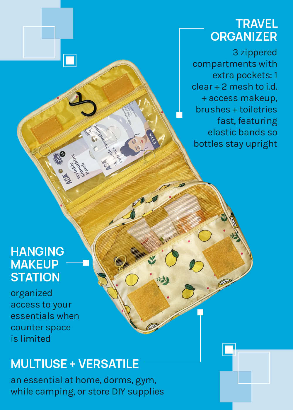 a2o Lab Travel Hanging Toiletry Case