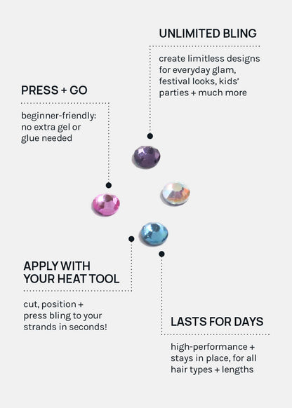 AOA Heat Press-On Hair Crystals