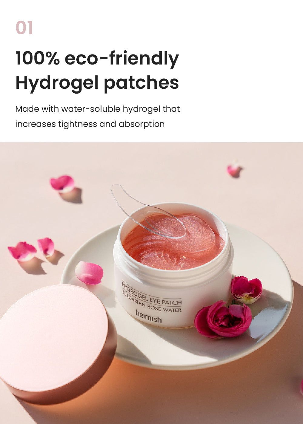 Heimish Bulgarian Rose Water Hydrogel Eye Patch (60 Patches)