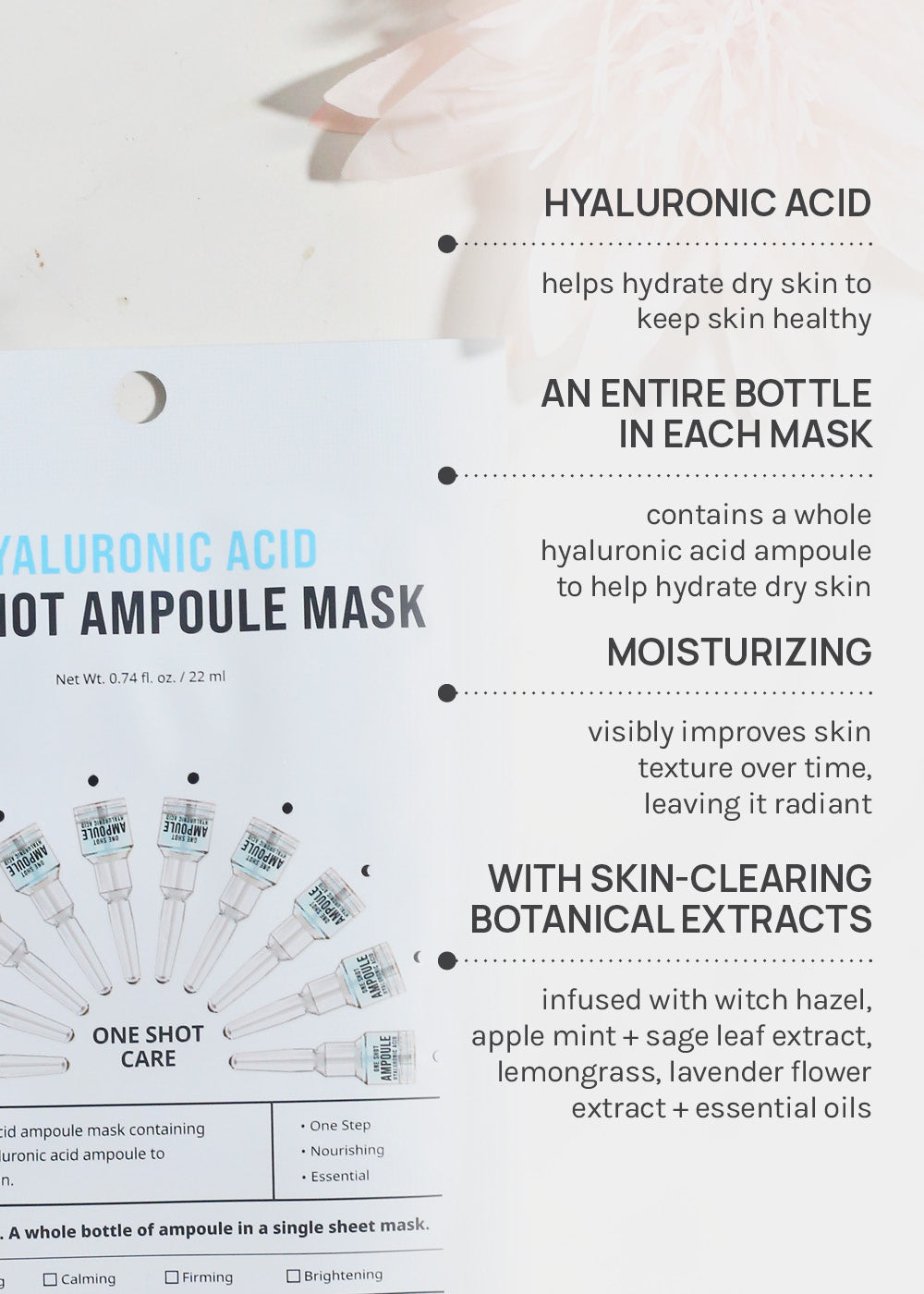AOA Skin Hyaluronic Acid One Shot Ampoule Mask