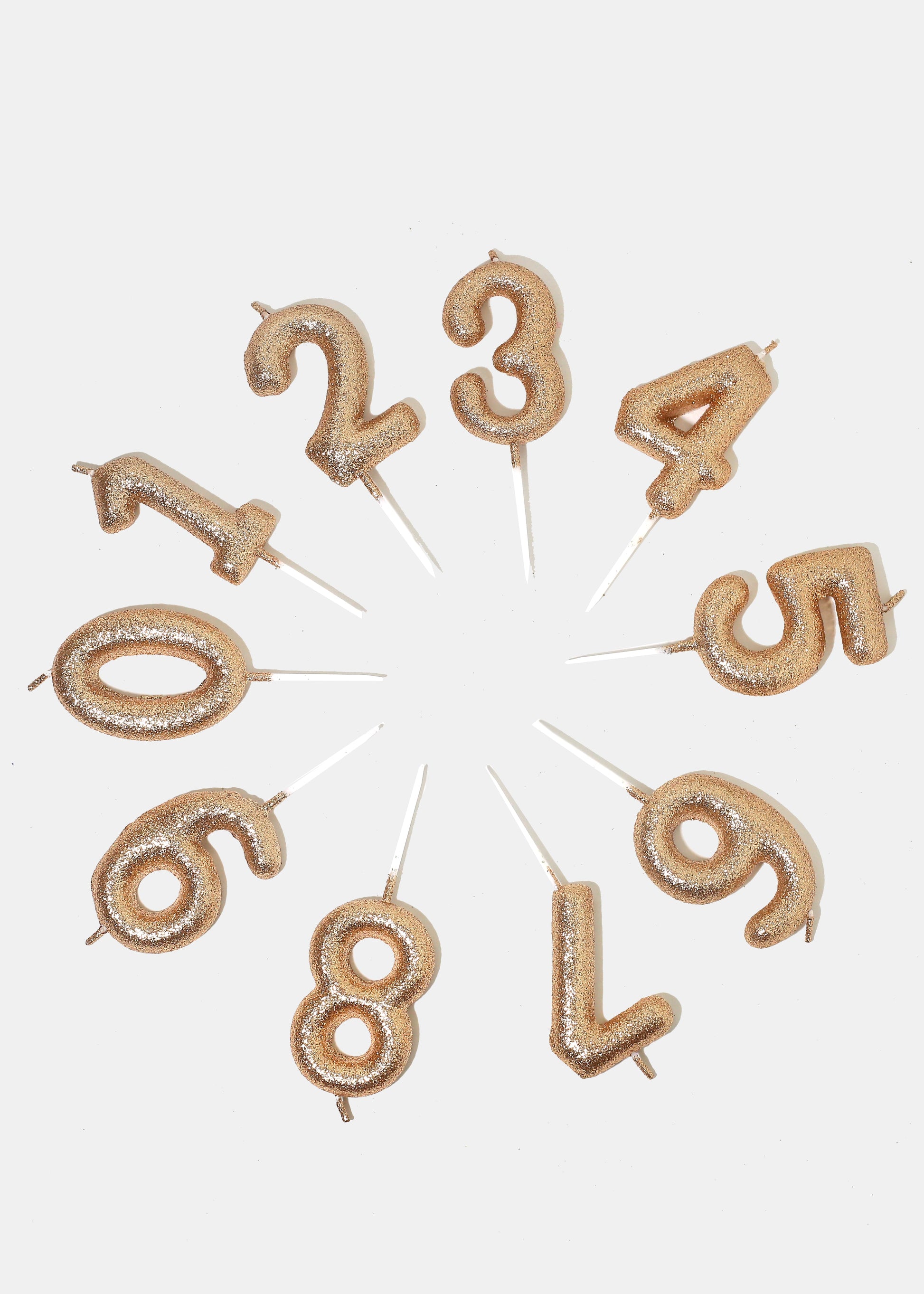 Official Key Items Rose Gold Number Candles