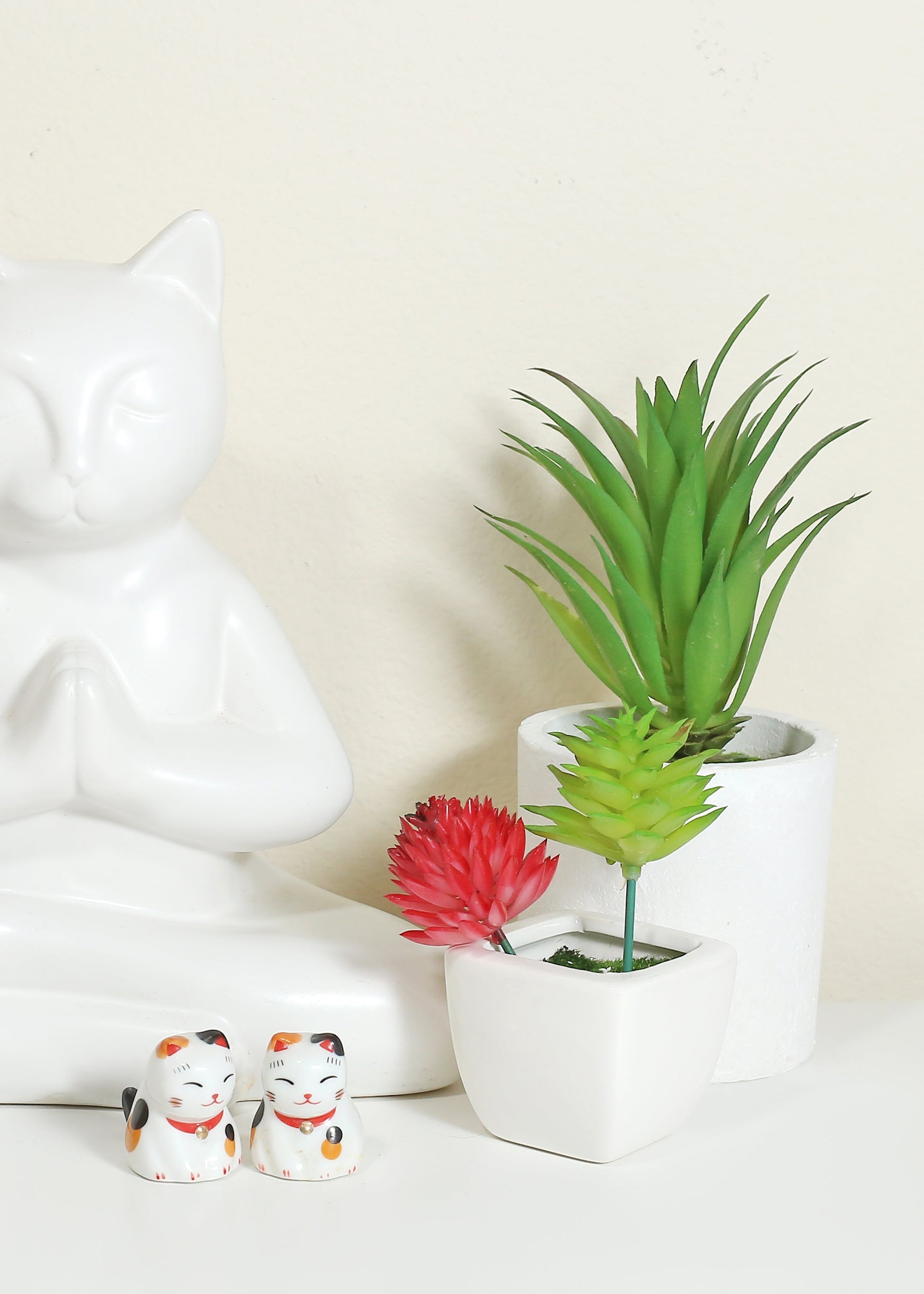 Official Key Items Artificial Succulents - Green Buttercup