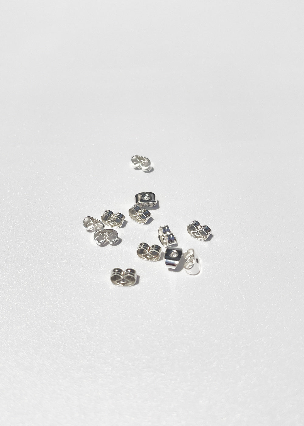 Miss A Earring Backs 12 pcs Butterfly - Silver